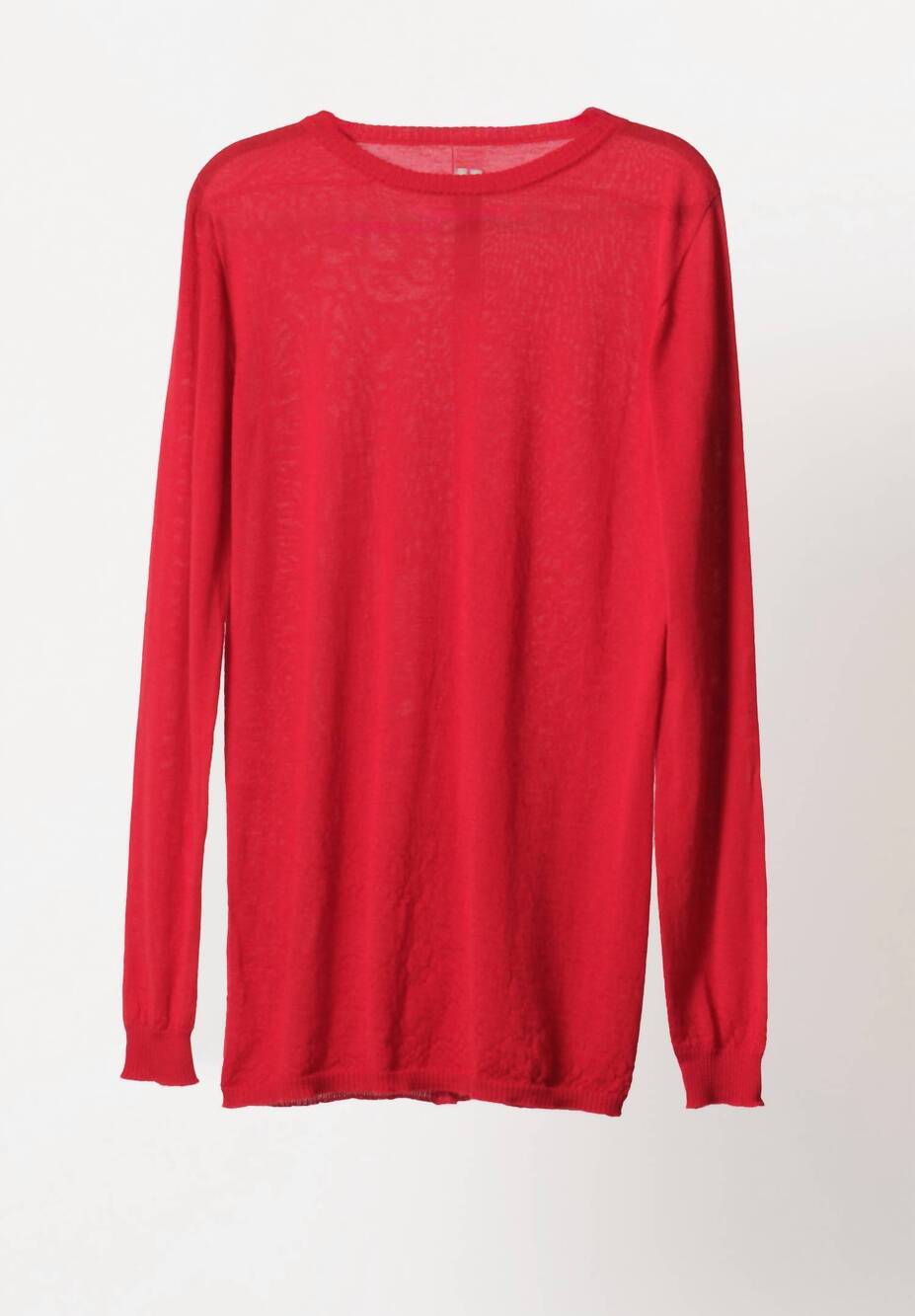 NEW RICK OWENS men's biker level round neck t-shirt in red